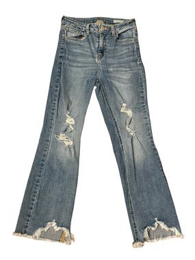 Women’s Distressed Blue Flare Jeans - Kia brand!